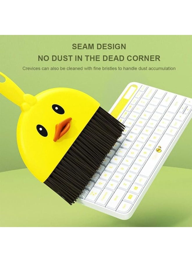 مقشة مع جاروف بتصميم بطوط تريندي، شكل لطيف وعصري لتنظيف الأرضيات بسهولة، تصميم عملي ومناسب للاستخدام اليومي في المنزل والمكتب - Image 3